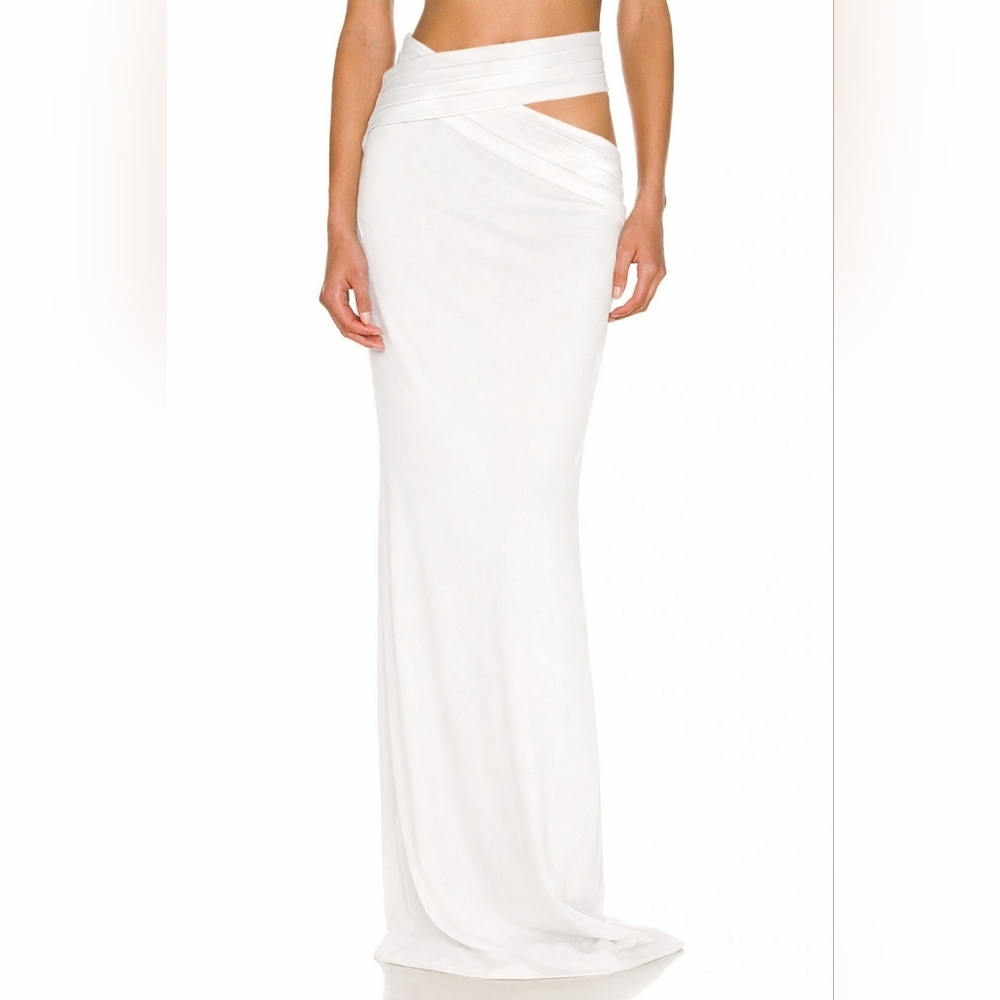 Monot Cutout Maxi Skirt White NWT Medium